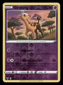 Girafarig 065/185 Vivid Voltage Reverse Holo NM/M Pokemon - Image 1
