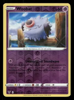 Woobat 073/185 Vivid Voltage Reverse Holo NM/M Pokemon - Image 1
