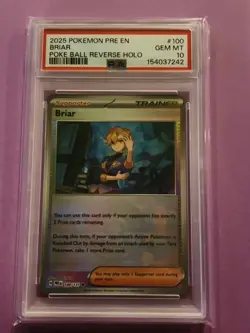 2025 Pokemon Briar #100 Prismatic Evolutions Poke Ball RH PSA 10 - Image 1
