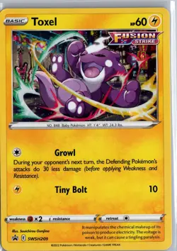 Toxel SWSH209 Holo Promo Sword & Shield Promo Pokemon Holo Lightly Played - Image 1