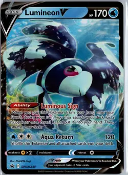 Lumineon V SWSH250 Holo Promo Sword & Shield Promo Pokemon Lightly Played - Image 1