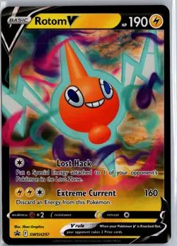Rotom V SWSH257 Holo Promo Sword & Shield Promo Pokemon Lightly Played - Image 1