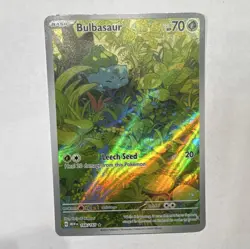Pokemon Company Bulbasaur 166/165 SV 151 Illustration Rare Full Art Holo EN - Image 1