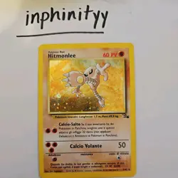 Pokemon Hitmonlee 7/62 Fossil Holo Rare Unlimited Italian 1999 MP - Image 1