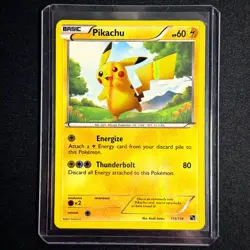Pokemon TCG - Pikachu 115/114 Secret Rare Black & White Holo English 2011 LP - Image 1