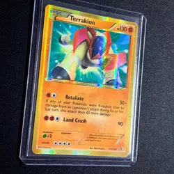 Pokemon TCG - Terrakion holo secret rare shiny 151/149 Boundaries Crossed 2012 - Image 2