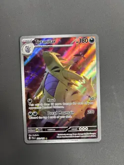 Pokemon TCG, Tyranitar, Paldea Evolved, Near Mint, 230/182 - Illustration Rare - Image 1