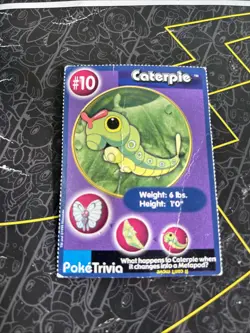 Caterpie #10 PokeTrivia Pokemon Mewtwo Strikes Back - Image 1