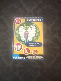 Pokemon Poketrivia - Butterfree #12 /Mewtwo Strikes Back Movie Scene No. 1 D1 - Image 1