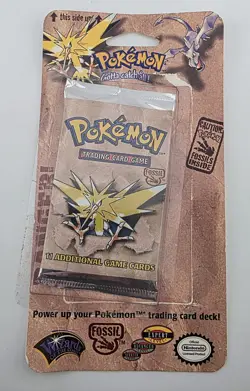 Pokemon Fossil Blister Pack Zapdos Artwork 1999 WOTC - Image 1