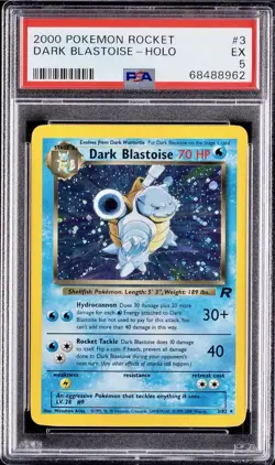 2000 POKEMON ROCKET #3 DARK BLASTOISE-HOLO PSA 5 - Image 1