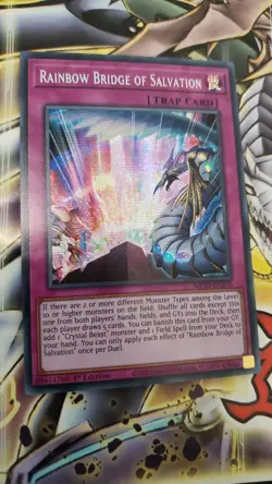 YuGiOh Rainbow Bridge of Salvation MP22-EN270 Prismatic Secret Rare - Image 1