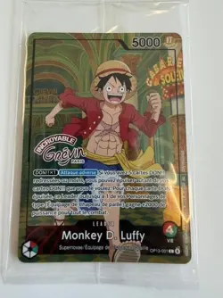 Carte One Piece TCG – Monkey D. Luffy OP13-001 – Musee Grevin Paris Exclusive - Image 1