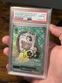 Weiss Schwarz Disney 100 Pure Hrt Snow White Dds/S104-028SSP Stamp SSP PSA 10 - Image 1