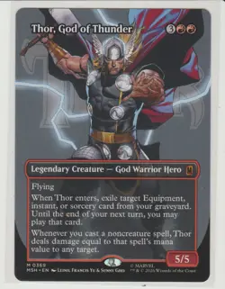Thor, God of Thunder - Borderless Mythic MtG Card MSH 369 - Image 1