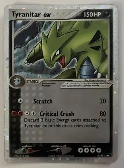 Pokemon TCG Tyranitar EX Cosmos Holo Rare Card 17/17 Pop Series 1 - Image 1