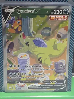 Pokemon TCG Tyranitar v Alternate Full Art Holo Card 155/163 Battle Styles - Image 1