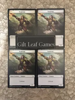 MTG *4x White Lifelink Vampire Token* (NM) March of the Machine Magic Free Ship - Image 1