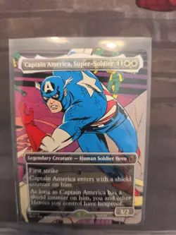 MTG Captain America, Super-Soldier Marvel Super Heroes MSH 0316 #316 Borderless - Image 1