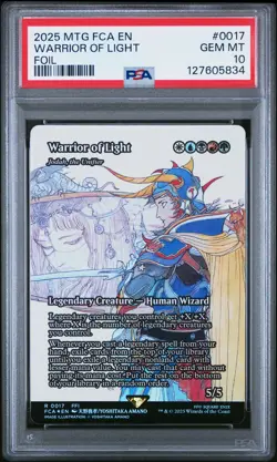 2025 MTG FINAL FANTASY: THROUGH THE AGES FOIL #0017 WARRIOR OF LIGHT PSA 10 - Image 1