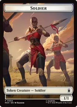 2x Soldier/Insect Token, MTG, Super Heroes Tokens, 2 pack, Magic - Image 1