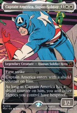 Captain America, Super-Soldier (Borderless) () M Marvel Super Heroes 316 NM - Image 1
