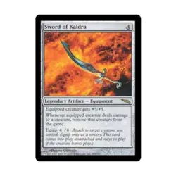 WOTC MtG Mirrodin Sword of Kaldra (R) NM - Image 1