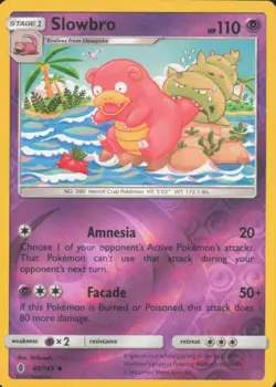 Slowbro 49/145 Uncommon Guardians Rising Pokemon Reverse Holo Lightly Played - Image 1