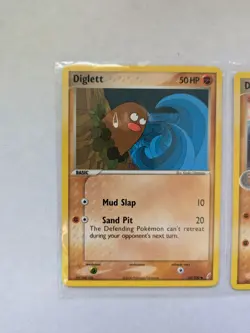 Pokemon Crystal Guardians Non-Holo Dugtrio 5/100 & Diglett 50/100,lightly played - Image 2