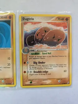 Pokemon Crystal Guardians Non-Holo Dugtrio 5/100 & Diglett 50/100,lightly played - Image 3