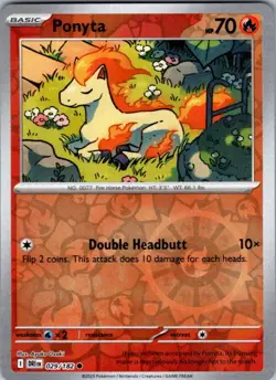Ponyta 029 Destined Rivals Common Pokemon Reverse Holo Near Mint - Image 1