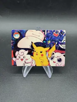 Pikachu Snorlax Holo Pokemon Vintage Pocket Monsters Vending Prism Sticker 435 - Image 1
