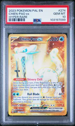 CHIEN-PAO EX 2023 Pokemon S&V Paldea Evolved #274 Hyper Rare PSA 10 - Image 1