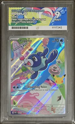 Popplio MEP 045 ACE 9 Mint Pokemon TCG First Partner Illustration Collection - Image 1