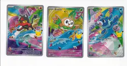 Pokemon First Partner Illustration Collection Series 1 Alolan Starters Promos NM - Image 1