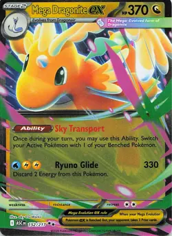 Mega Dragonite ex 152/217 Double Rare Ascended Heroes Pokemon Holo Near Mint - Image 1