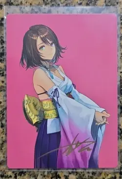 Yuna, Hope of Spira Art Series-GOLD STAMPED Signature 48-MTG Final Fantasy-NM - Image 1