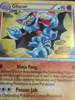 Gliscor 4/90 Holo Rare HGSS Undaunted Pokemon - Image 2