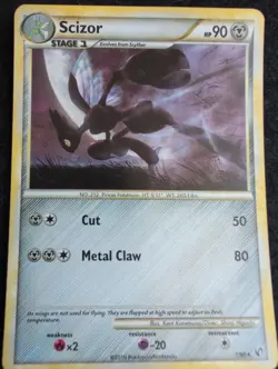 Scizor 7/90 Holo Rare HGSS Undaunted Pokemon Holo - Image 1