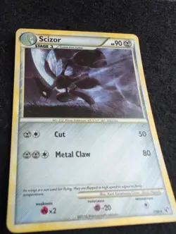 Scizor 7/90 Holo Rare HGSS Undaunted Pokemon Holo - Image 2