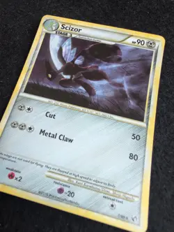 Scizor 7/90 Holo Rare HGSS Undaunted Pokemon Holo - Image 3