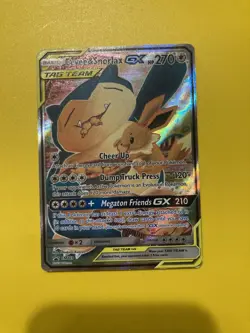Pokemon Eevee & Snorlax GX Tag Team Sm169 Promo Moderately Played - Image 1