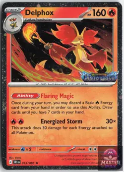 Delphox (Chaos Rising Stamped) 013/086 Pokemon Holo NM - Image 1