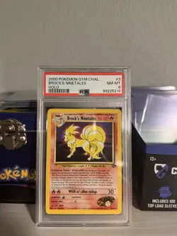 Pokemon Brock's Ninetales Gym Challenge Holo Rare PSA 8 3/132 2000 - Image 1