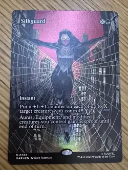 FOIL Silkguard Mythic Rare 0037 Spider-Man Alternate Art MTG Magic NM/Mint - Image 1