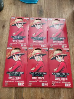 One Piece Carrying On His Will Sleeved Booster 6 Pack lot - Image 1