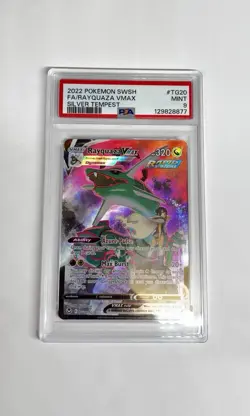 The Pokemon Company 2022 Rayquaza VMAX TG20/TG30 Silver Tempest Holo PSA - Image 1