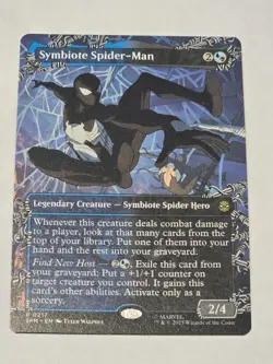 🔥 MTG Symbiote Spider-Man Regular 0217 (Borderless) Marvel's Spider-Man NM SPM - Image 1