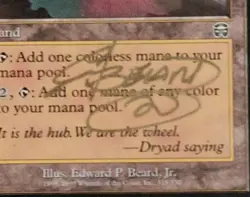 Mtg Mercadian Masques foil Autographed Henge Of Ramos X2 - Image 2