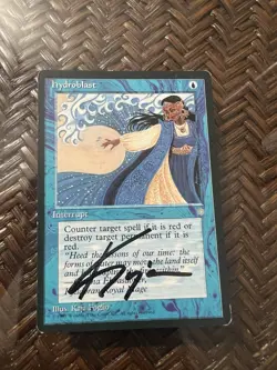 Mtg. Hydroblast Ice Age. Played. Signed. - Image 1